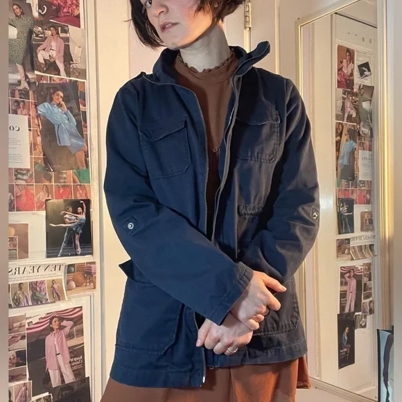 VINTAGE Gap Utility Jacket Navy size M - Picture 1 of 7